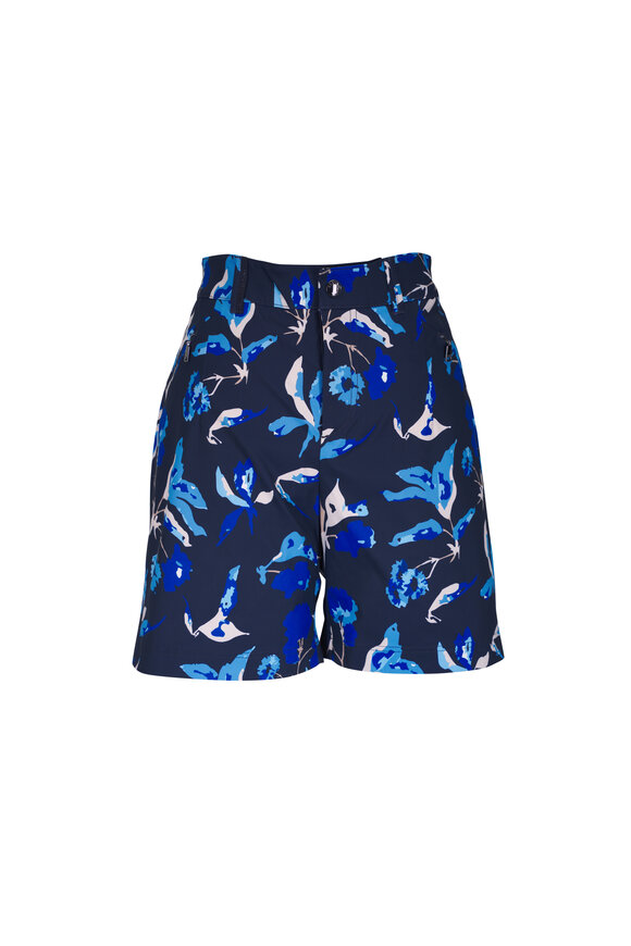 Bogner - Rike Navy & Light Blue Floral Print Shorts