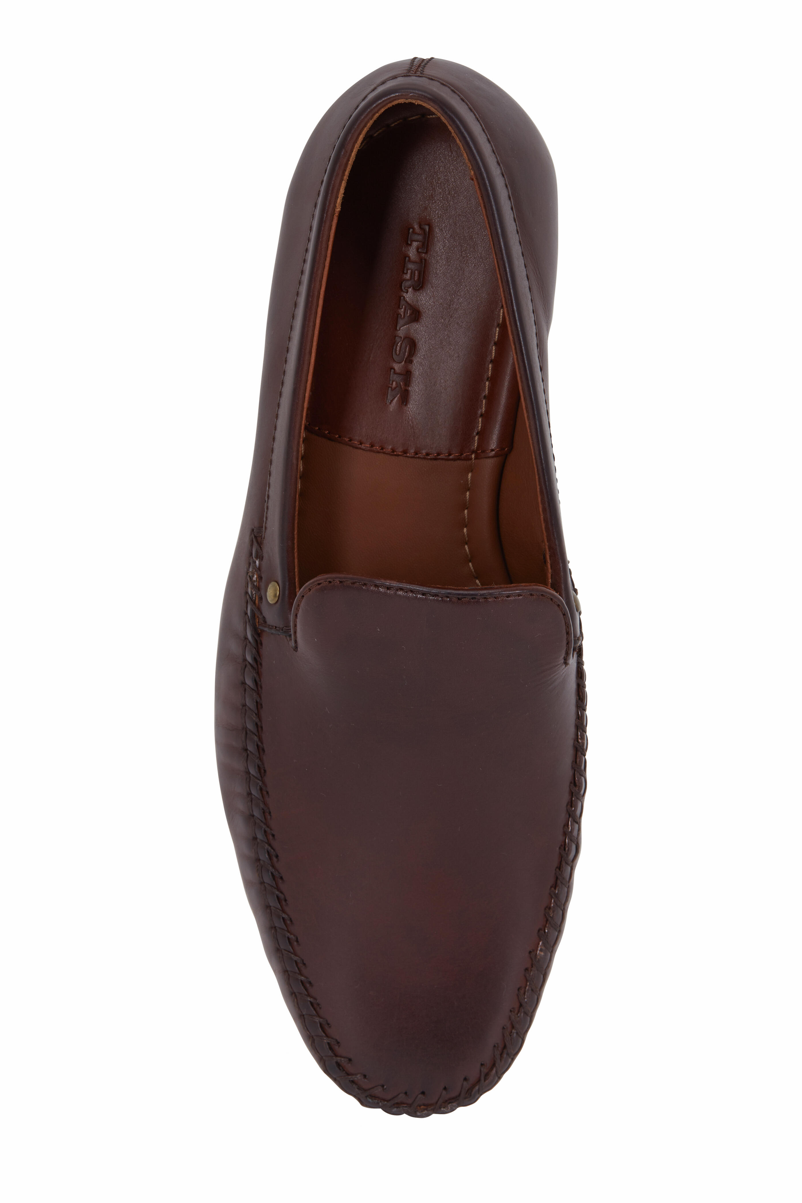 Trask Seth Brown Italian Leather Loafer Mitchell Stores