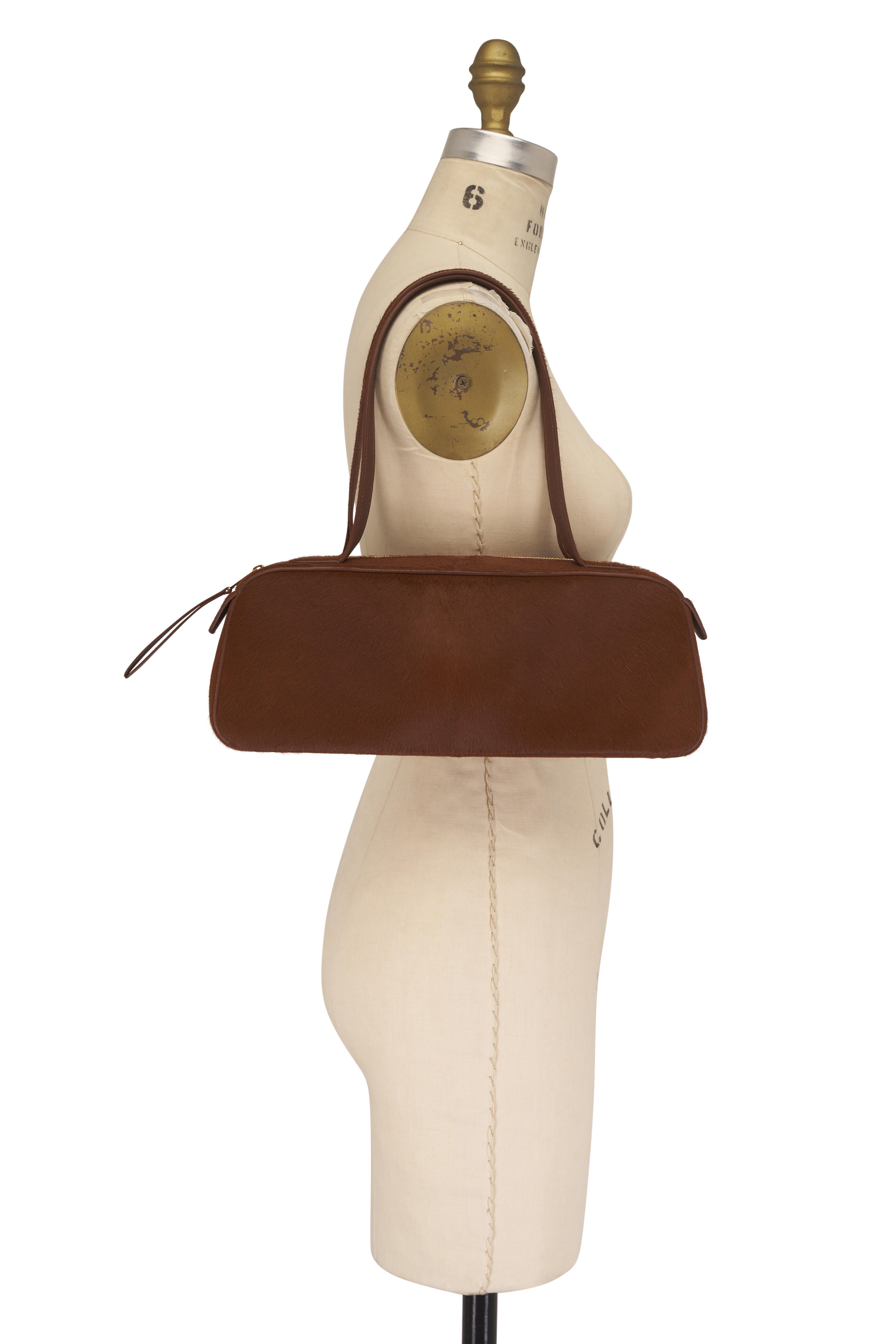 Khaite - Simona Rust Calf Hair Shoulder Bag - view 5