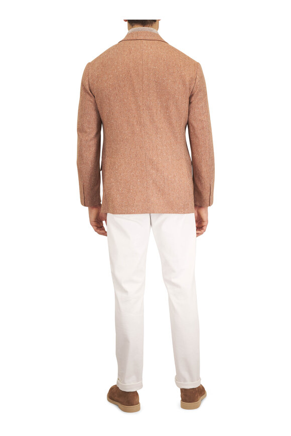Brunello Cucinelli Wool & Cashmere Flecked Chevron Sportcoat - view 5