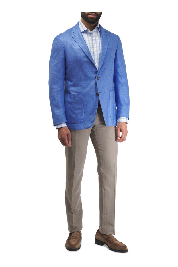 Canali - Kei Spring Blue Silk & Cashmere Sportcoat