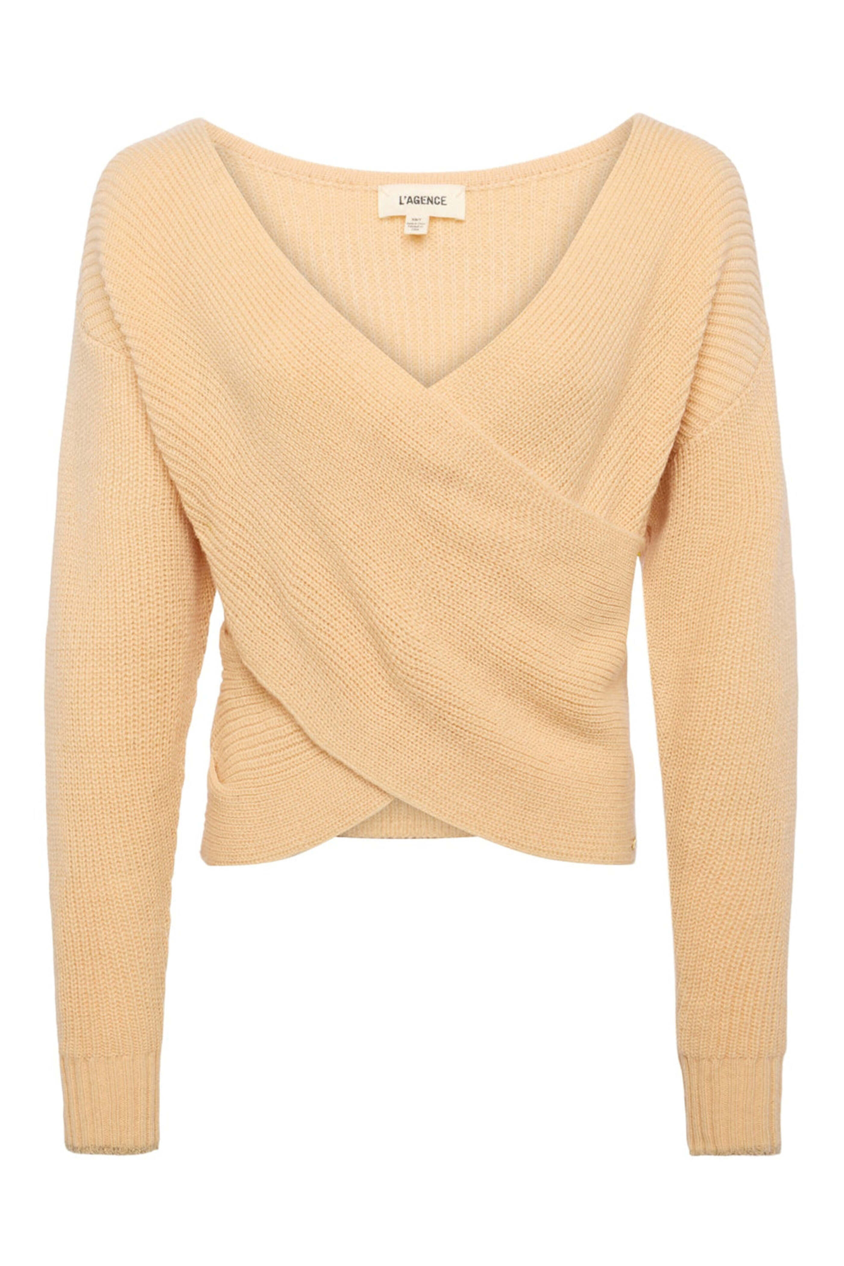 L'Agence - Warm Sand Antonella Crossover Sweater