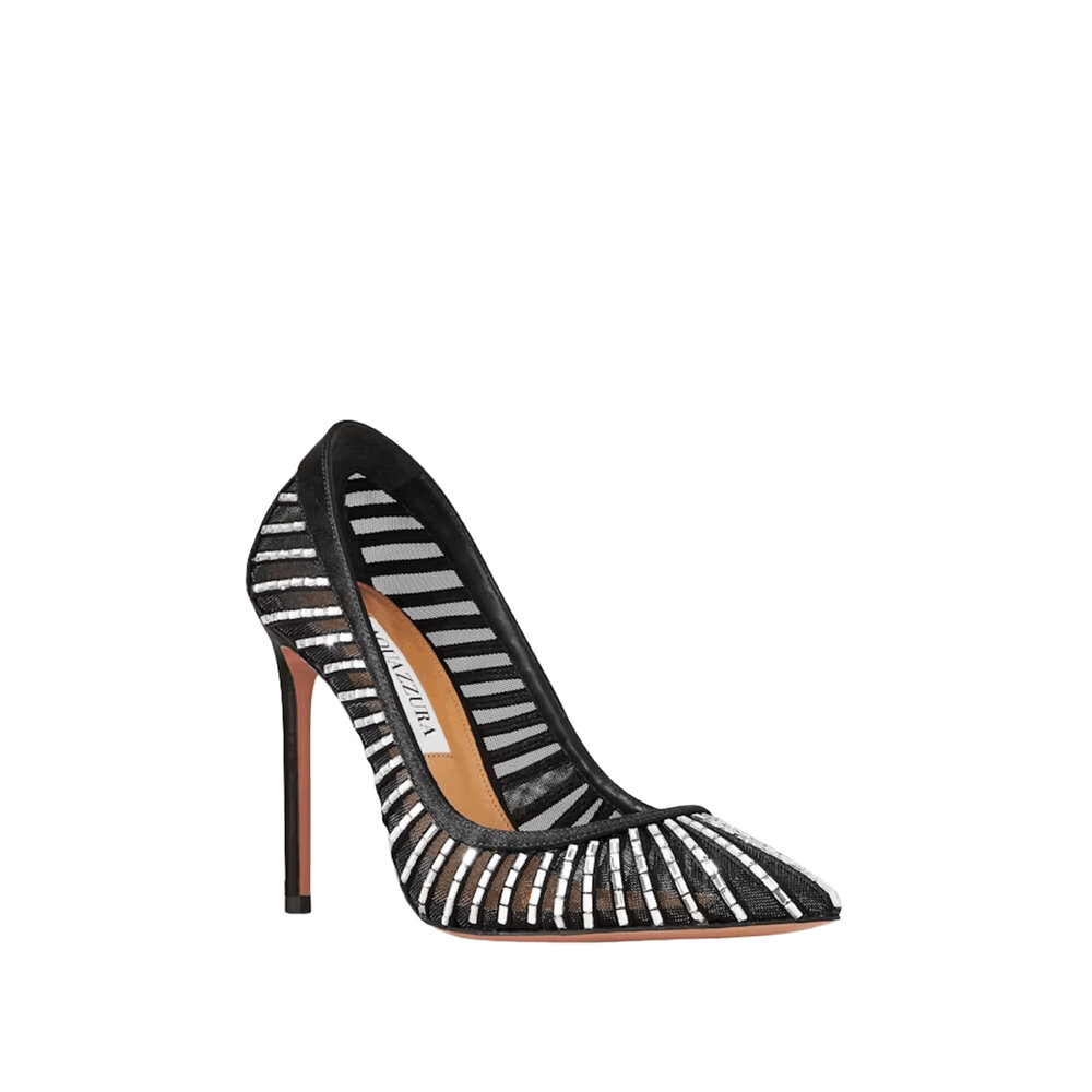 Aquazzura Passions Black Crystal Pump, 105mm Mitchell Stores