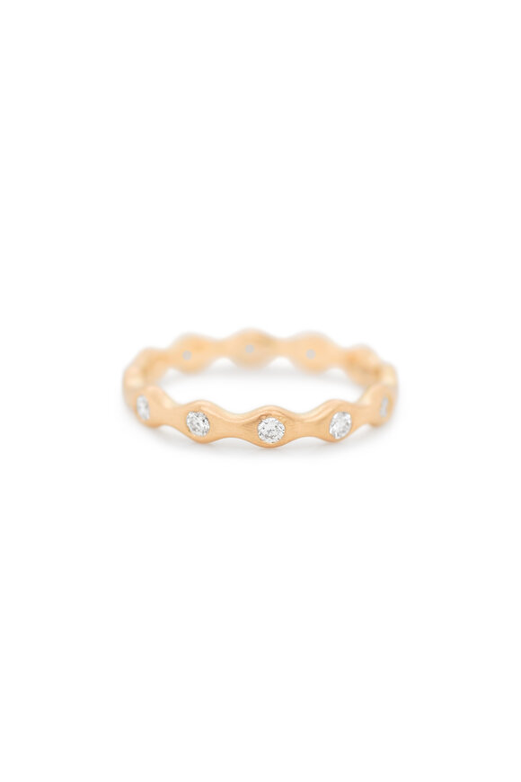 Kali Zoe 18k Yellow Gold Small Diamond Ebb & Flow Ring - view 1