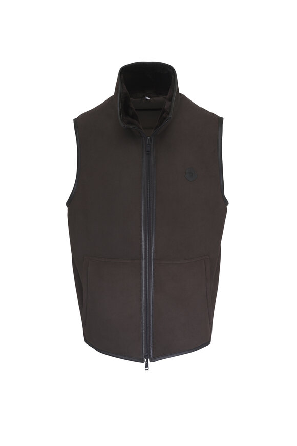 Moncler Rysfen Brown Reversible Down Vest - view 1