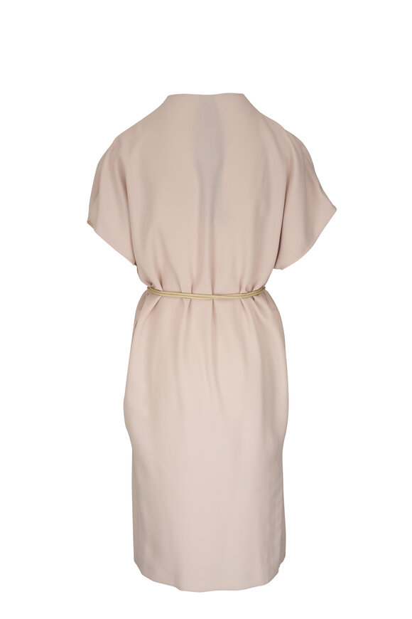 KZ_K Studio - Ethereal Cacoon Neutral Belted Dress