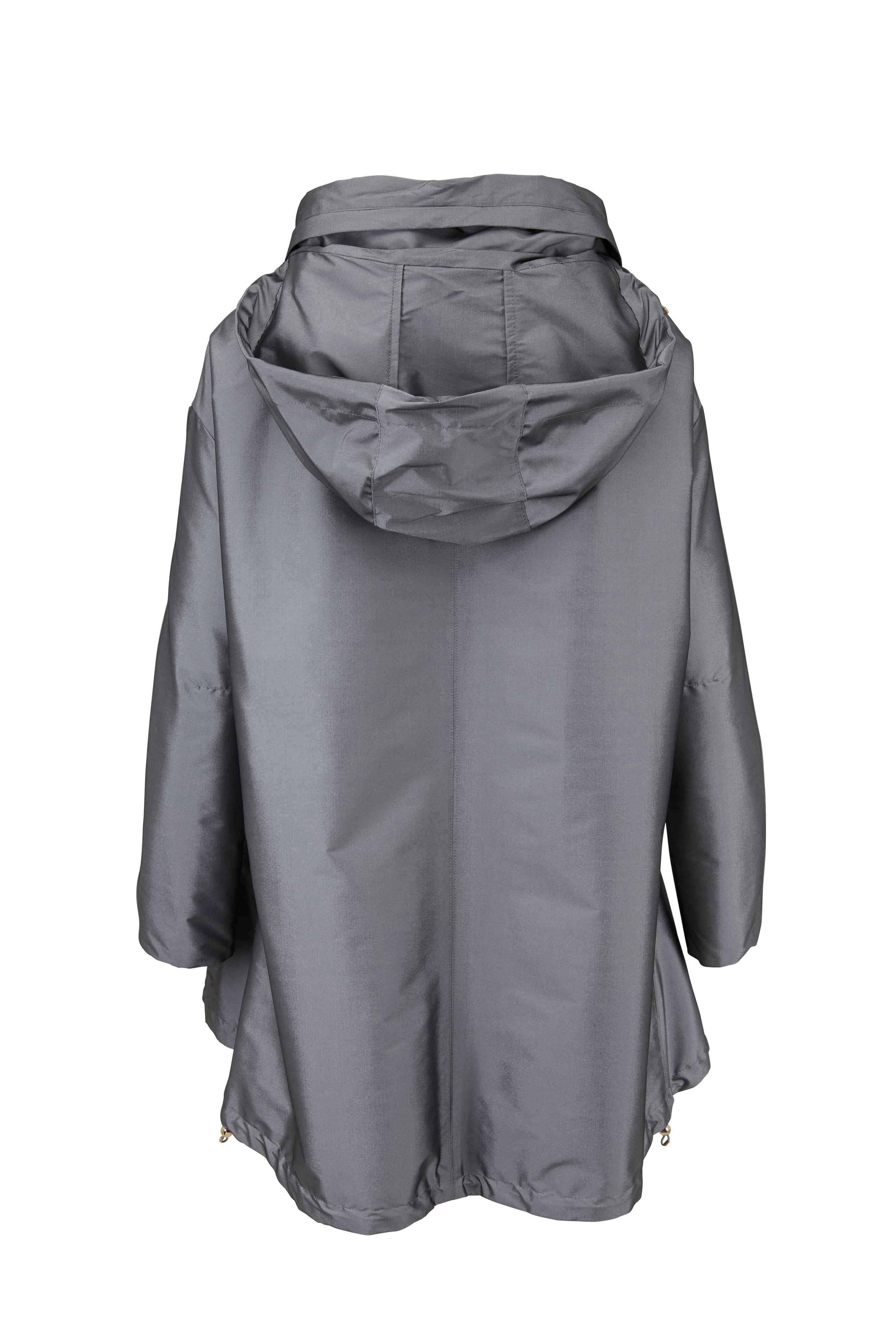 A line sale hooded raincoat