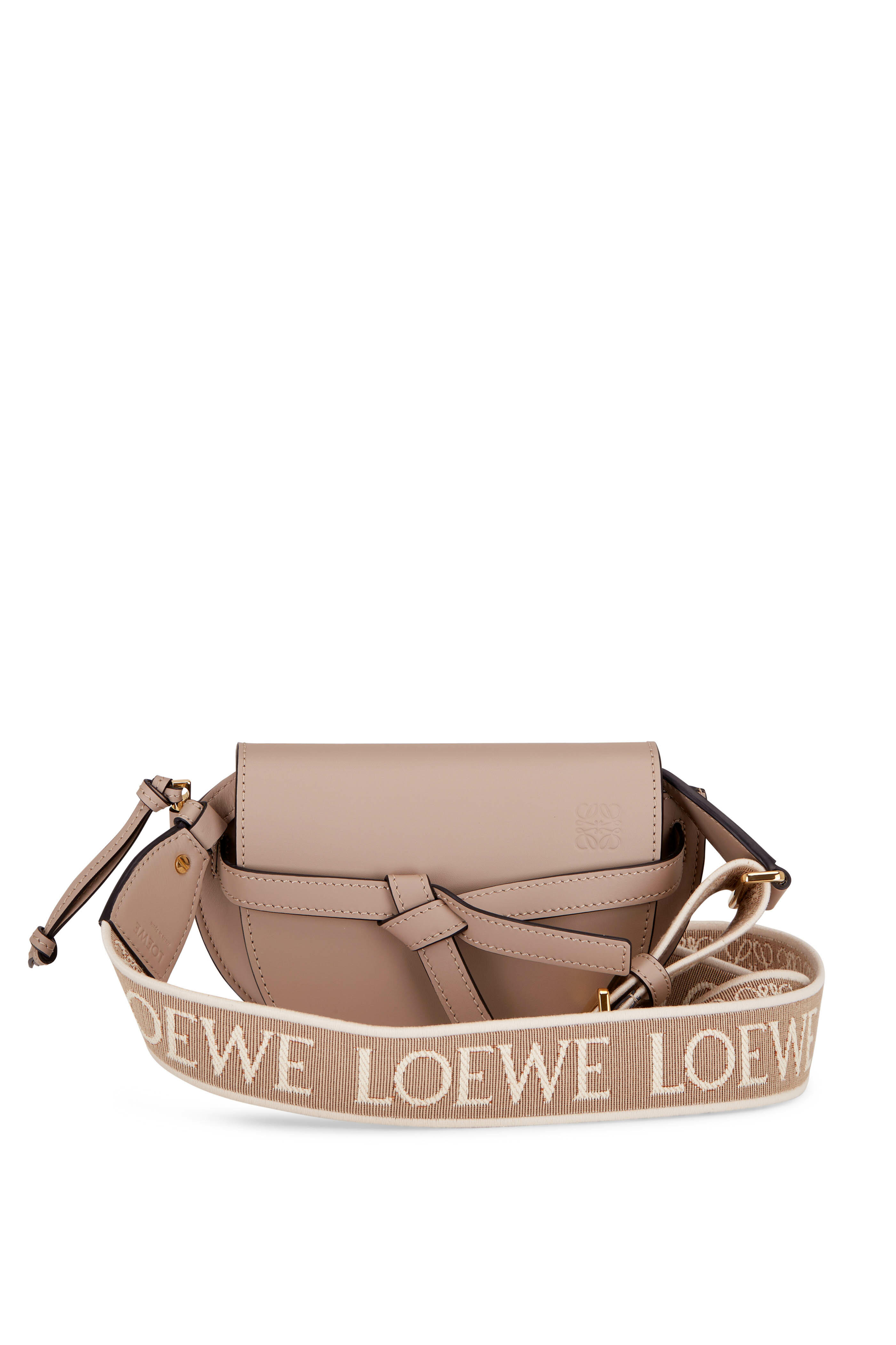 Beige Gate small leather cross-body bag, LOEWE