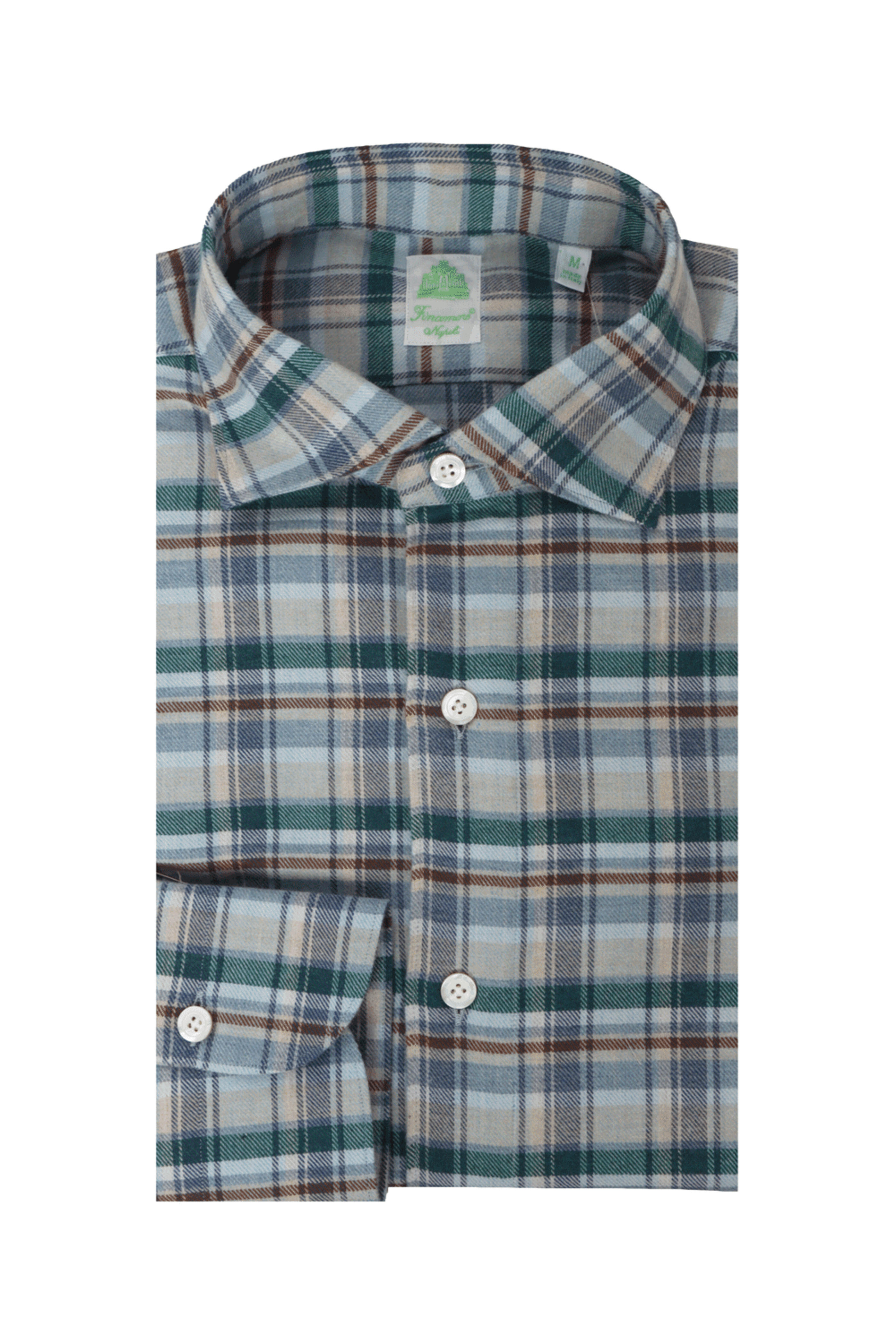 Finamore - Plaid Brushed Flannel Sportshirt