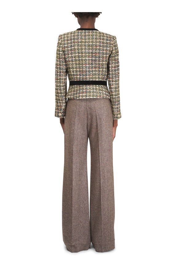 Valentino Beige Multi Metallic Tweed Jacket - view 4