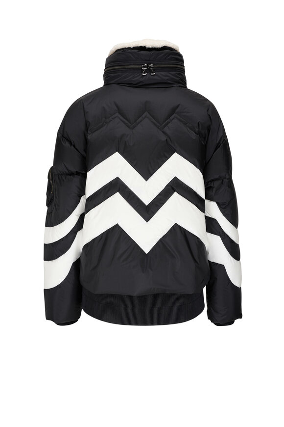 Bogner - Valea Black & White Zig Zag Down Ski Jacket