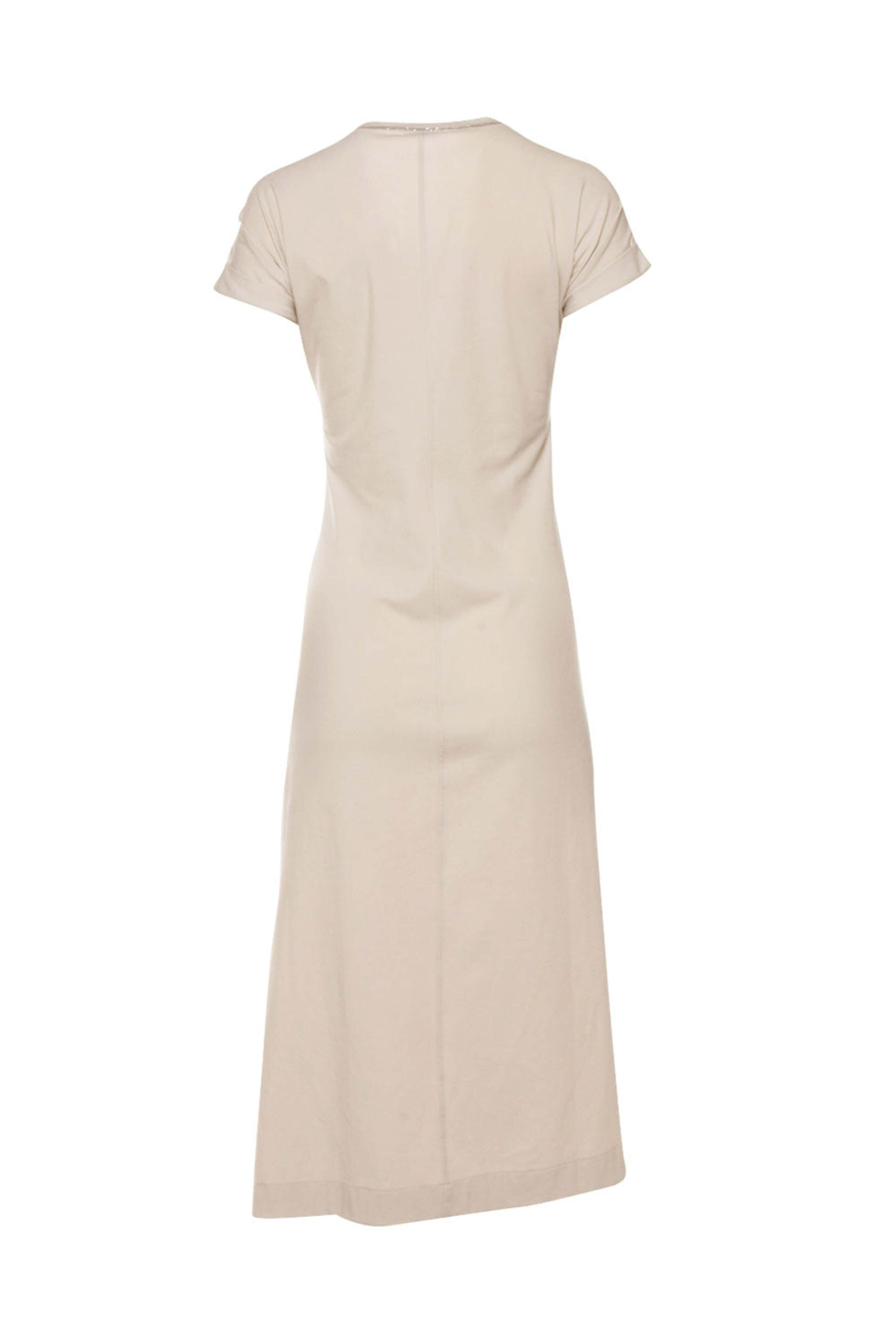 Brunello Cucinelli - Milky Foam Cotton Jersey Short Sleeve Dress