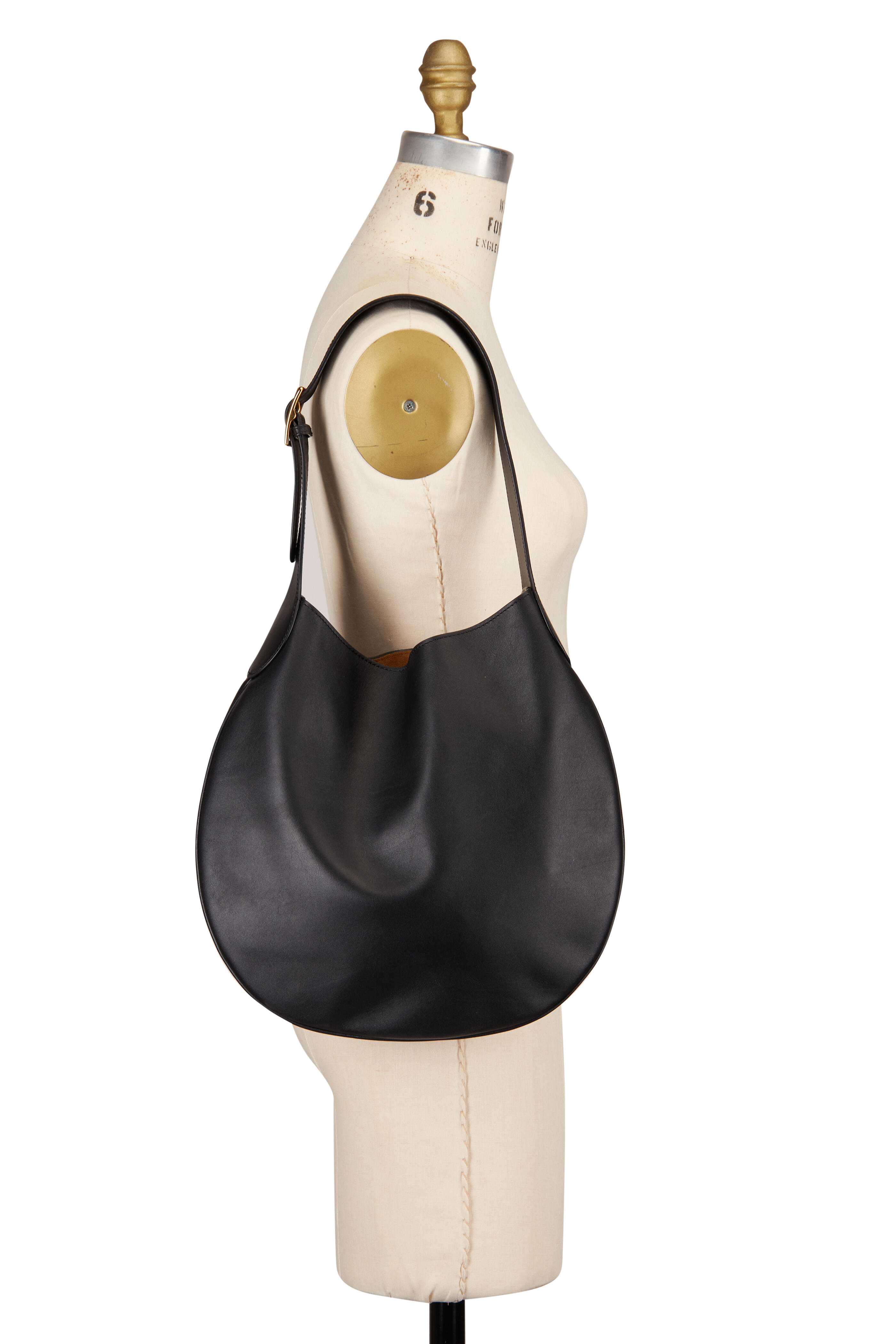 Nili Lotan - Jagger Black Leather Shoulder Bag - view 5