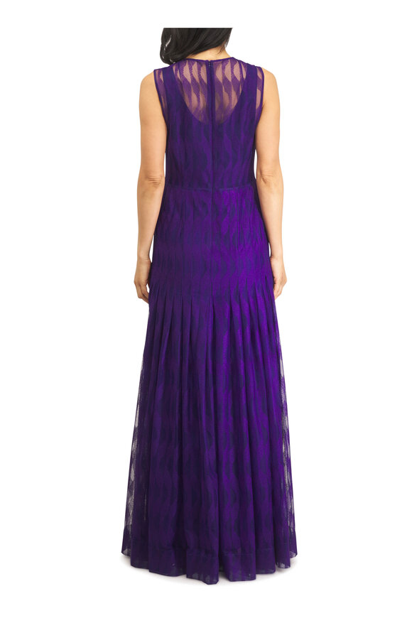 Akris High Plains Purple Sleeveless Gown - view 4