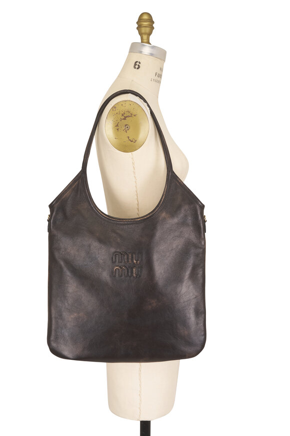 Miu Miu Large Ivy Caffe Leather Tote - view 5