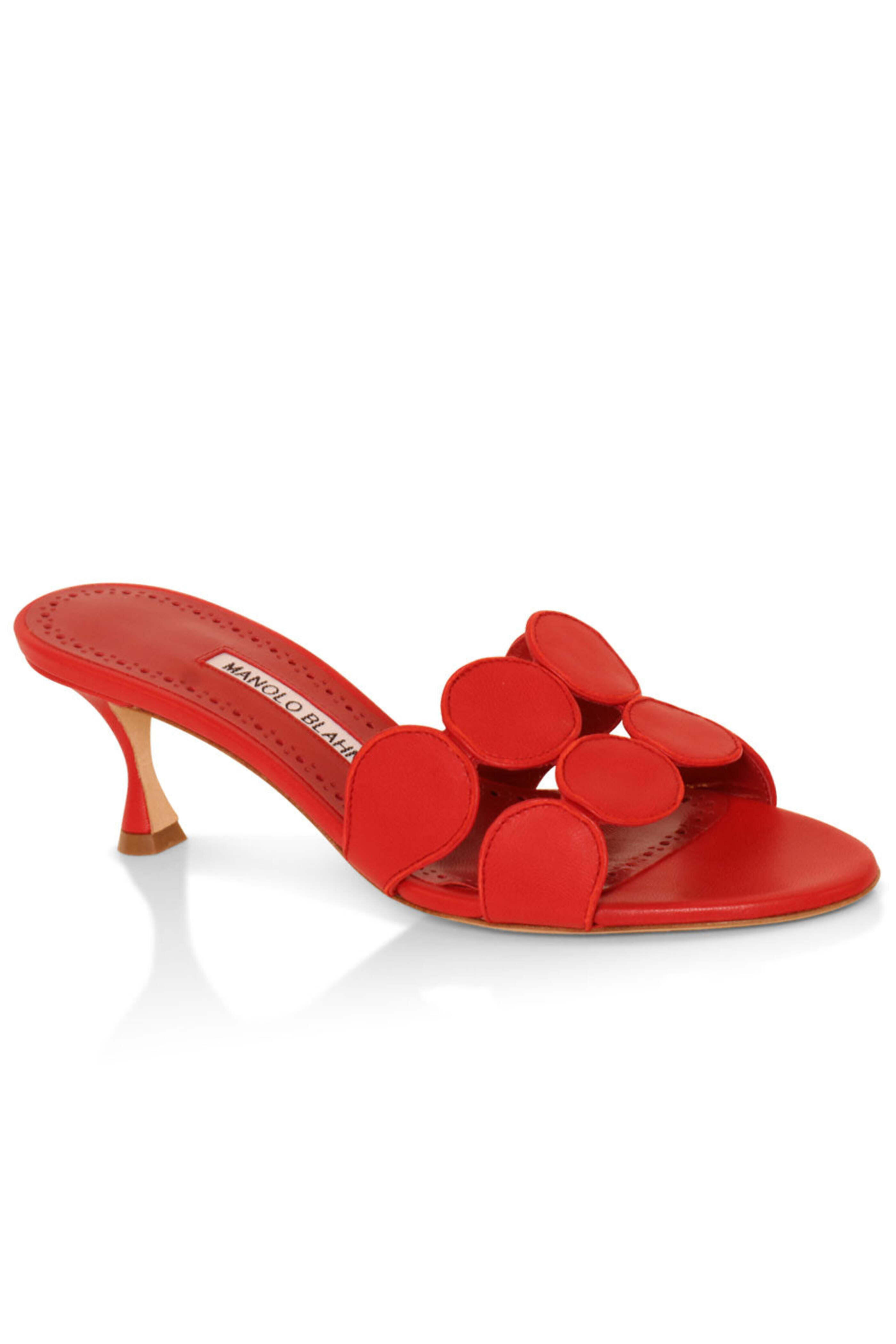 人気♪【MANOLO BLAHNIK】Haribalmu 50 レザー ミュール MANOLO BLAHNIK Haribalmu 50 leather mules | NET-A-PORTER
