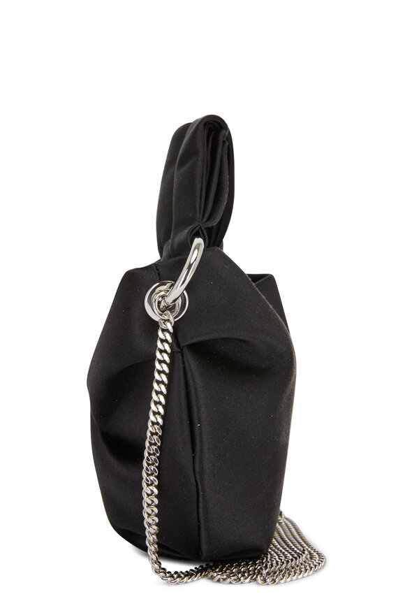 Jimmy Choo - Bonny Black Satin Evening Bag