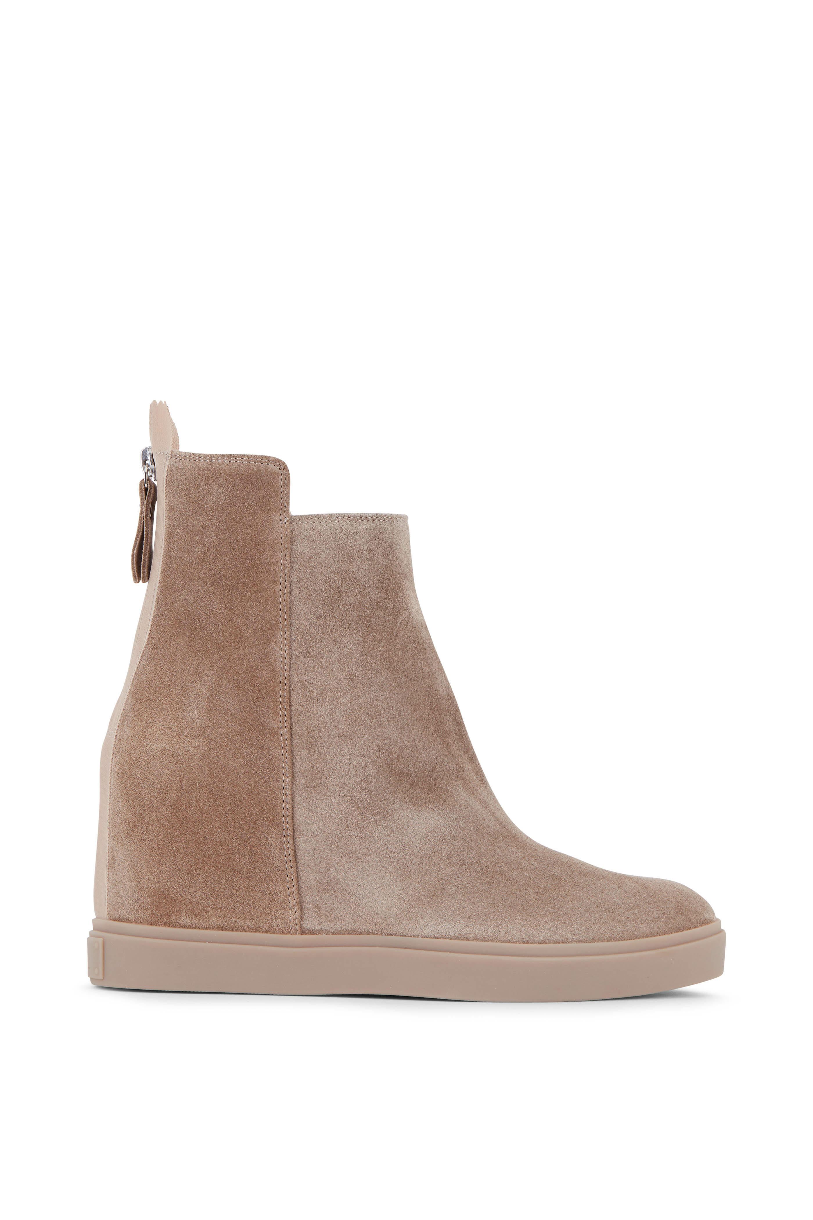 AGL - Melba Taupe Suede Wedge Bootie, 70mm