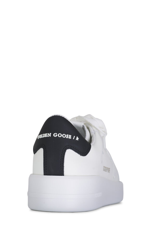 Golden Goose - Pure Star White & Black Leather Low Top Sneaker