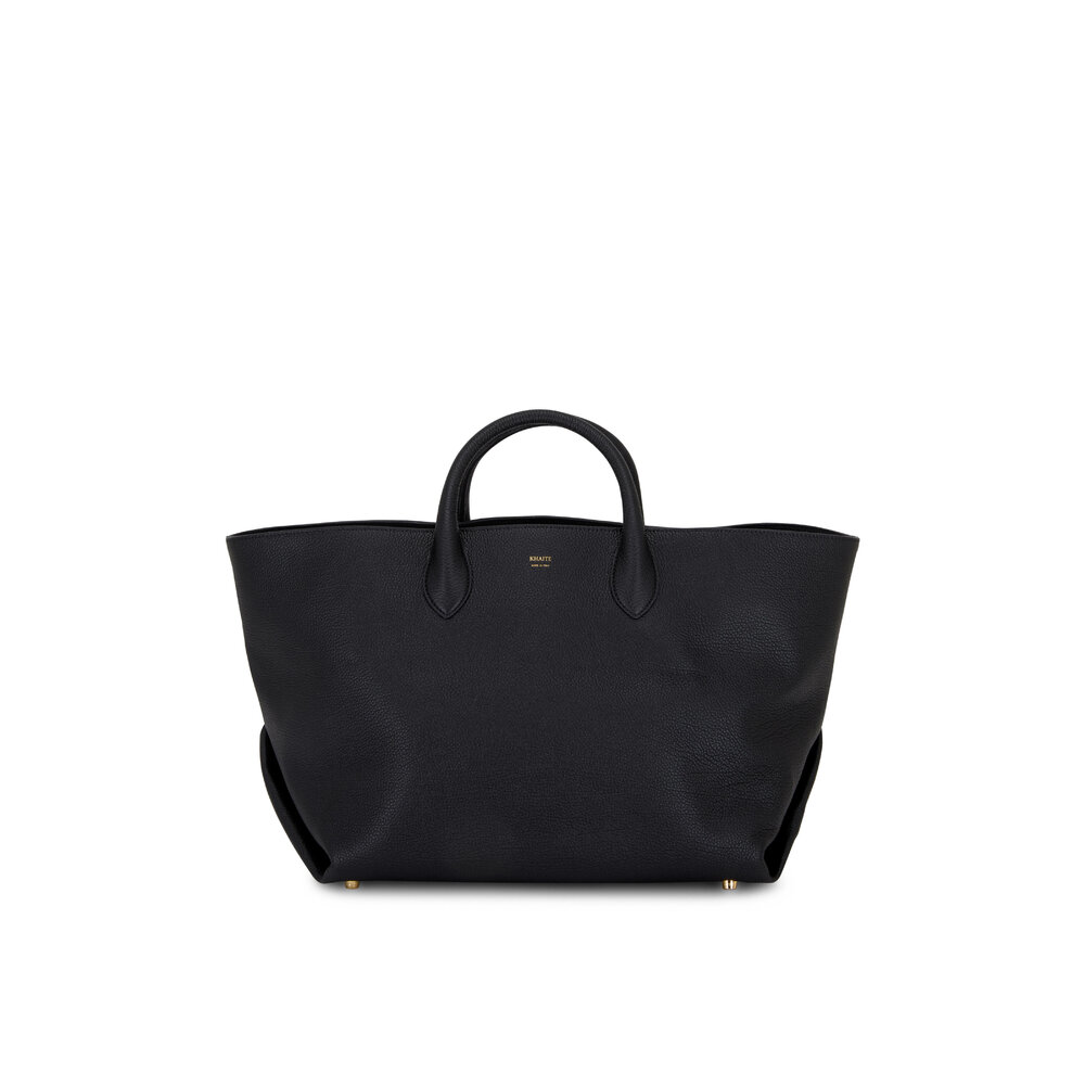 米国ハワイ大富豪御用達　高級粉ミルク1kg 32oz 2026 Khaite - Amelia Black Pebbled Leather Medium Tote