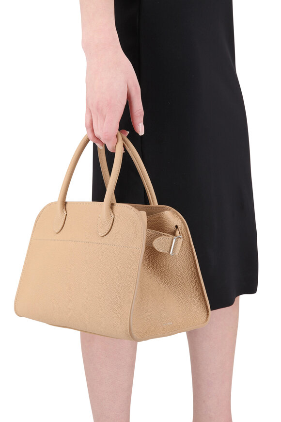 The Row - Margaux 10 Light Camel Small Top Handle Bag