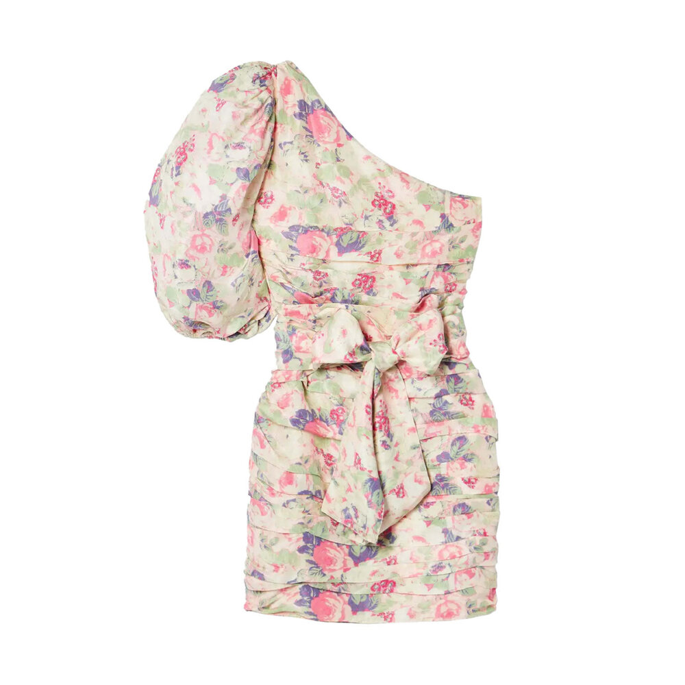 Loveshackfancy - Veiled Kiss Single Shoulder Altie Mini Dress