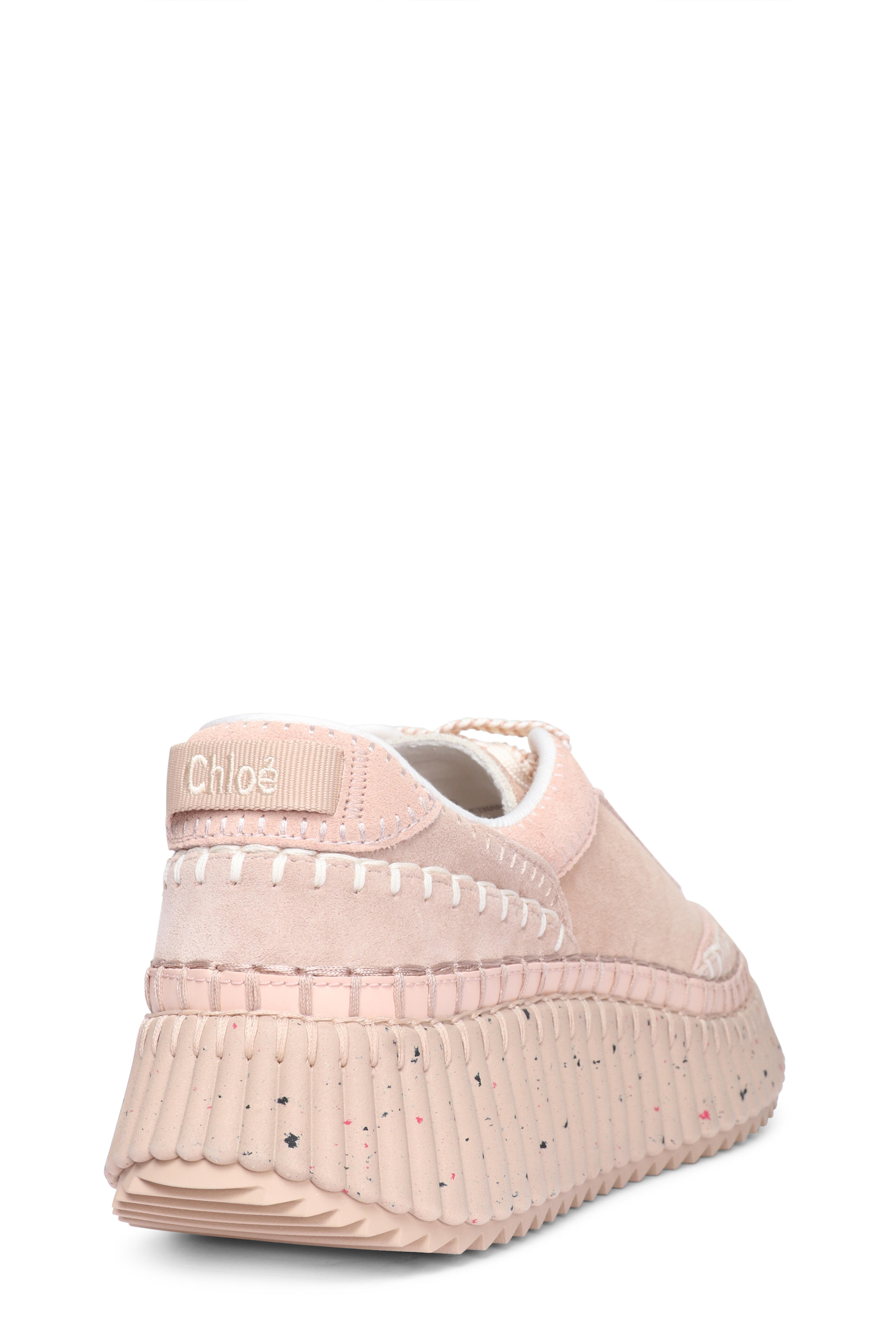 Chloé - Nama Blossom Beige Suede Sneaker