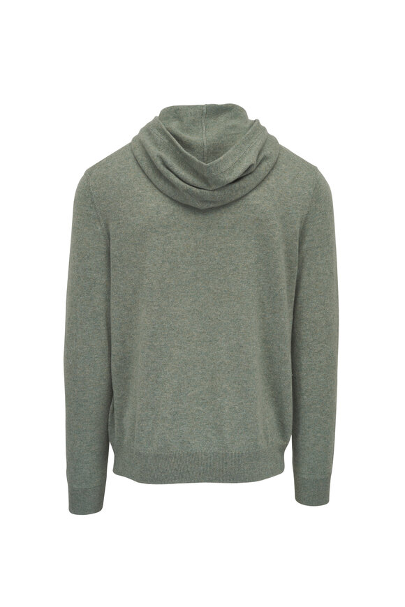 RLX Ralph Lauren Fern Green Cashmere Hoodie - view 3
