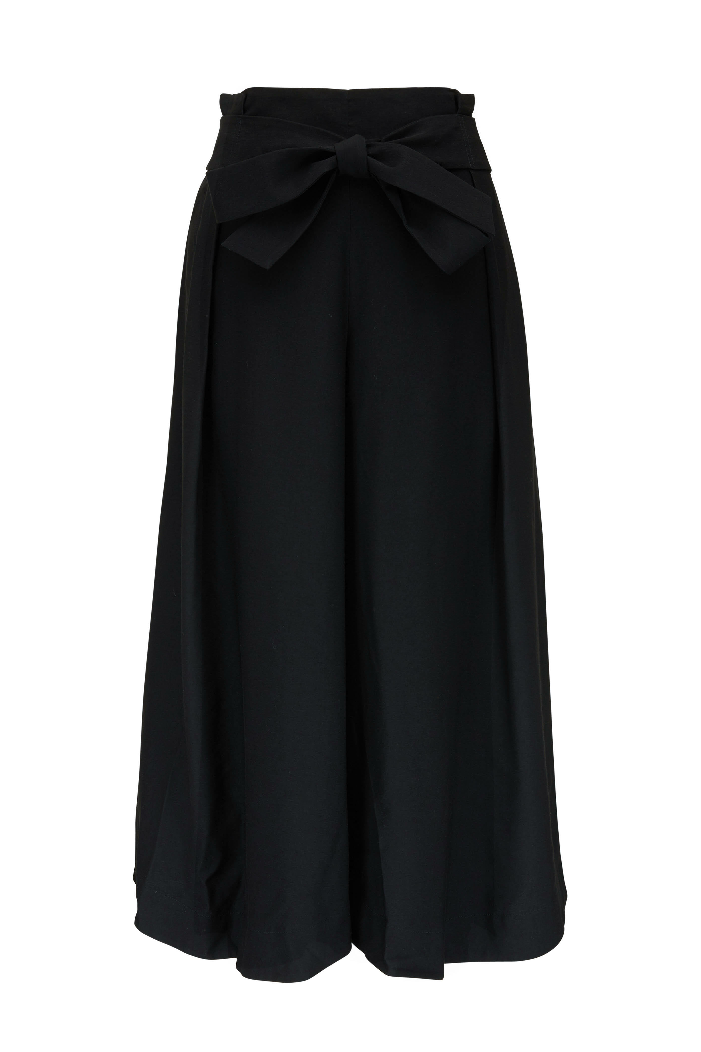 Vince - Black Belted Palazzo Culottes | Mitchell Stores