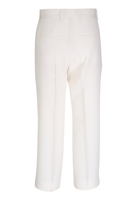 Totême - Straight Cropped Off White Pant 