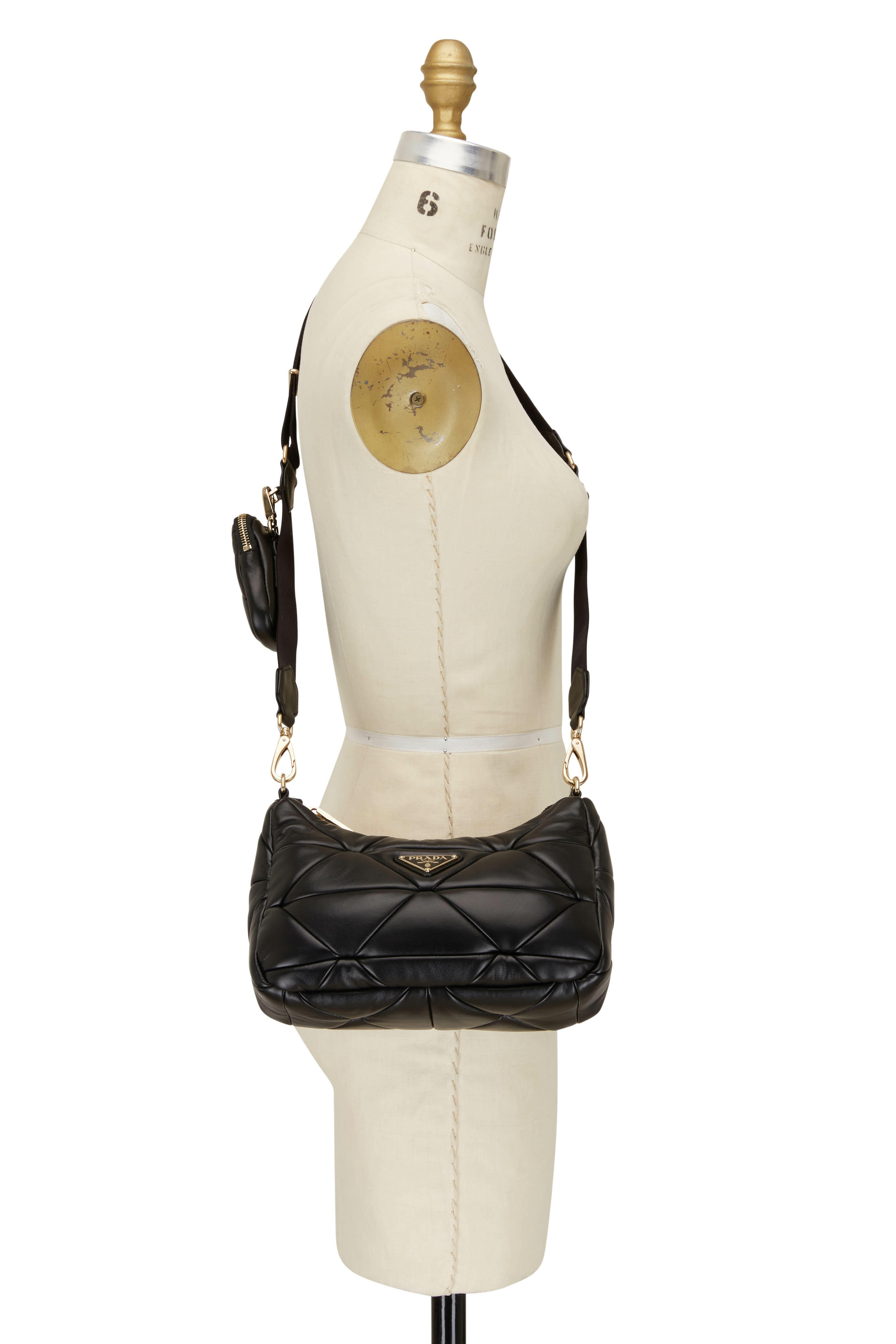 Prada - Women's System Nappa Patchwork Bag Shoulder Bag - Black - Leather
