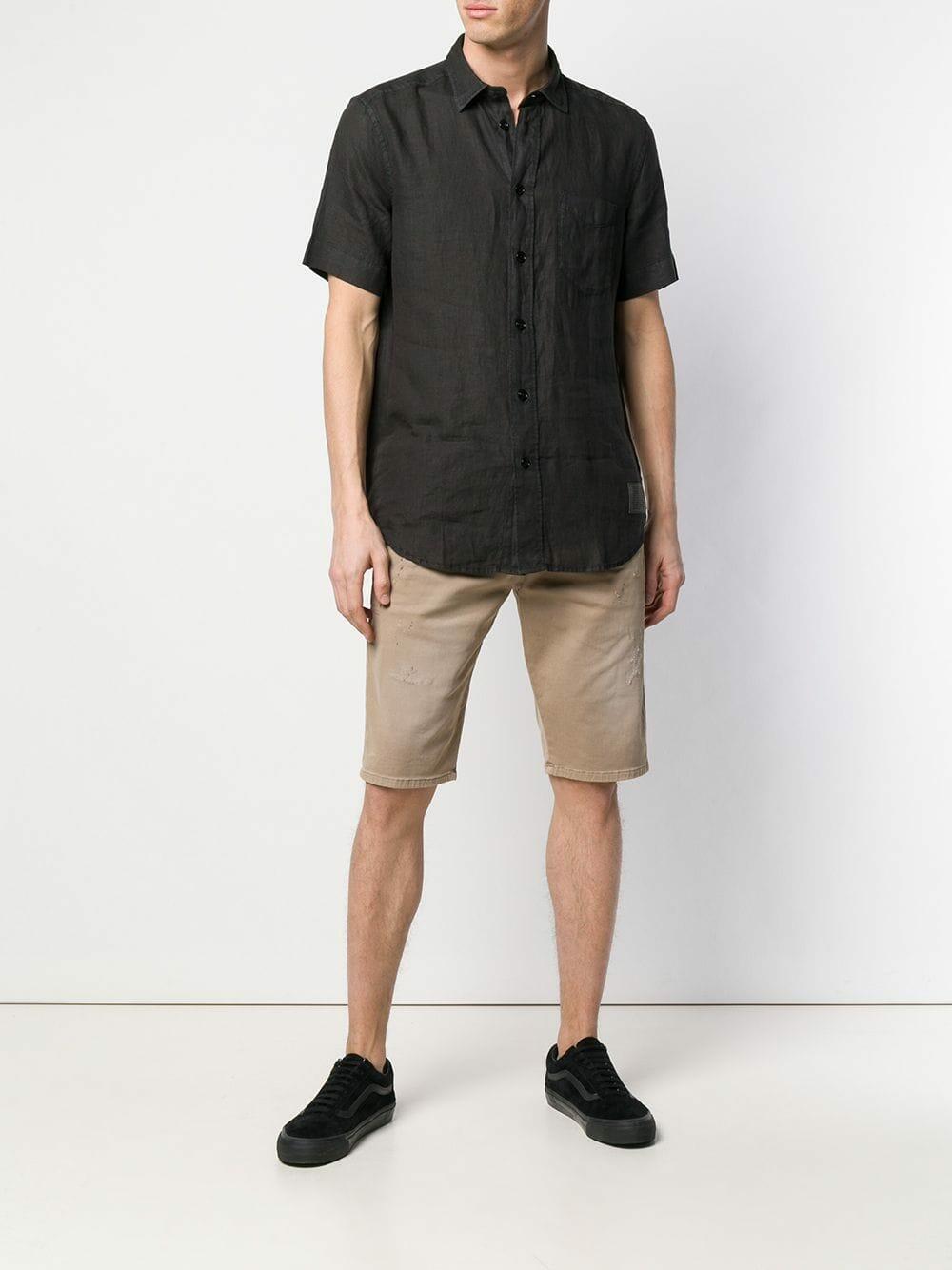 Diesel - Jogg Tan Distressed Shorts