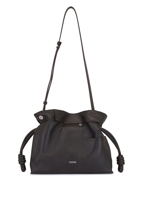 Loewe Medium Panta Flamenco Dark Brown Leather Clutch