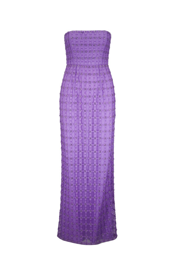 Carolina Herrera Violeta Embellished Strapless Column Gown - view 1