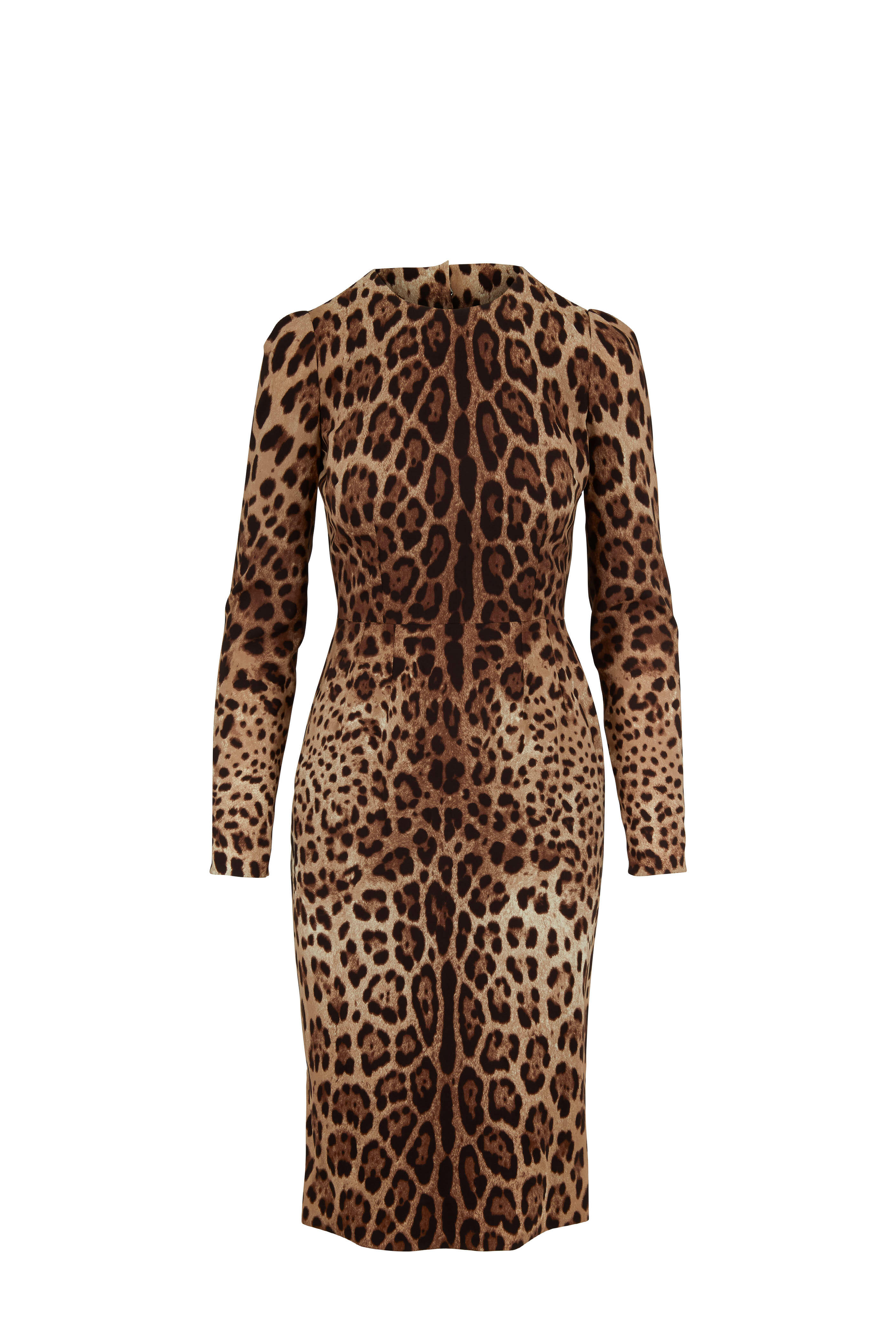 leopard print fitted dress, Dolce & Gabbana