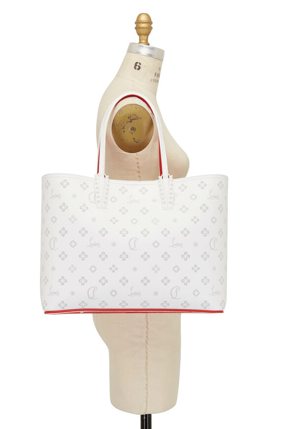 Christian Louboutin - Cabata Bianca Lase Cut Leather Logo Tote