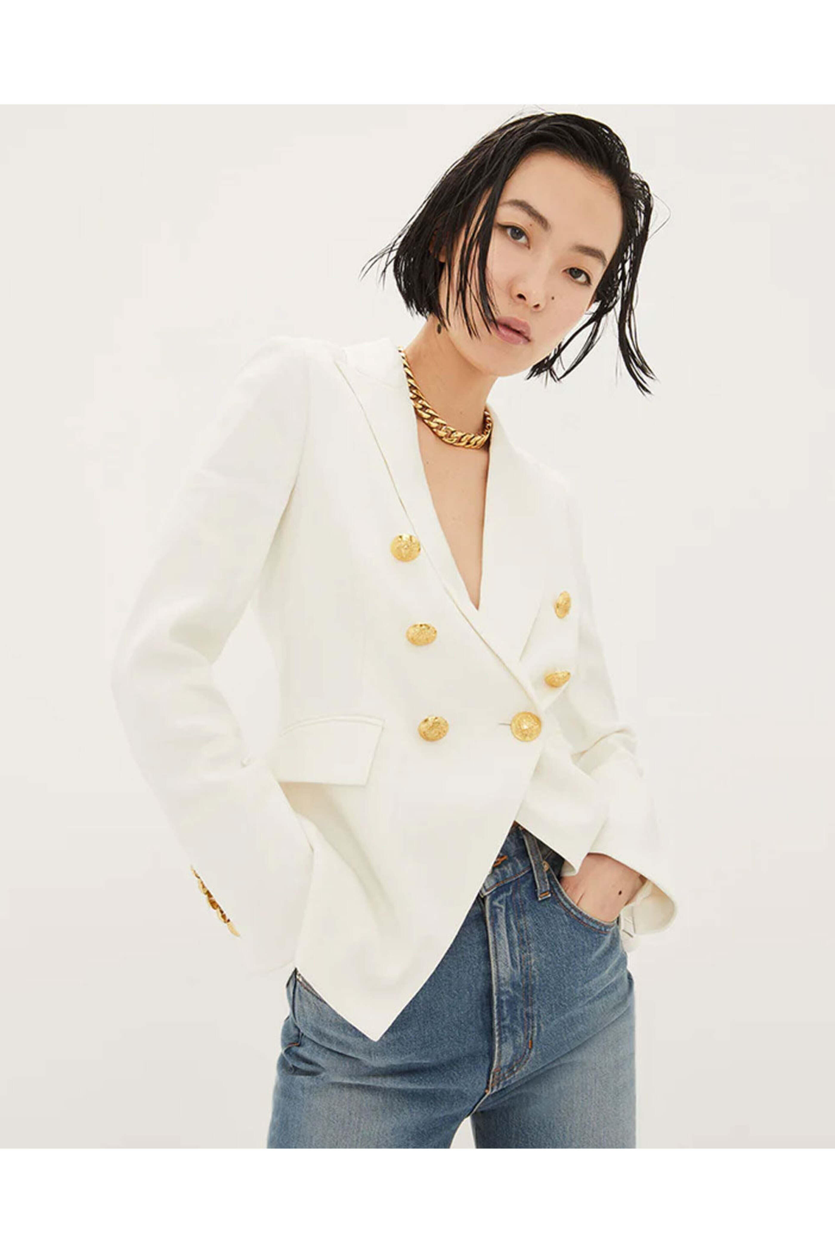 Veronica Beard - White Miller Dickey Jacket