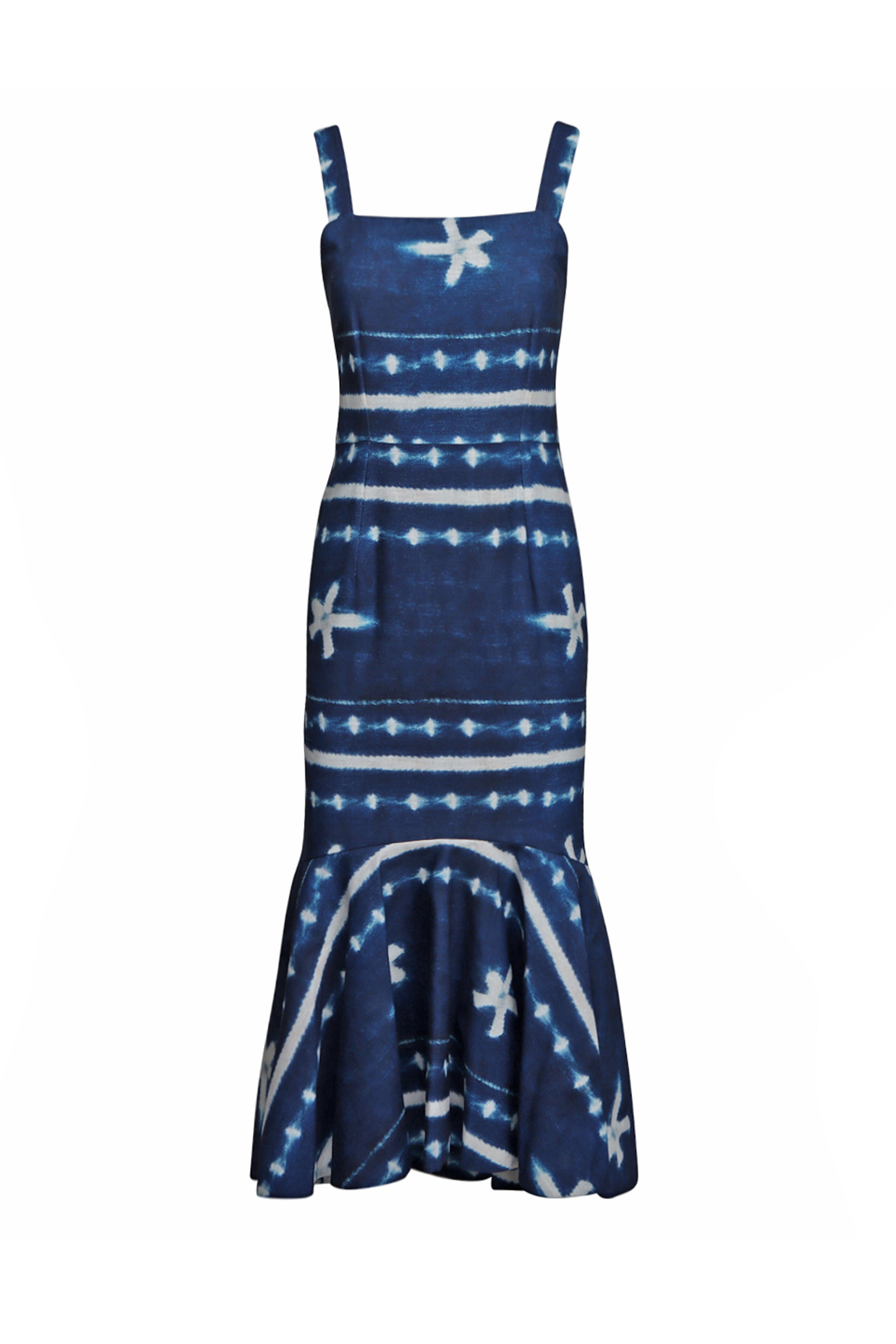 Just Bee Queen - Natasha Indigo Shibori Dress