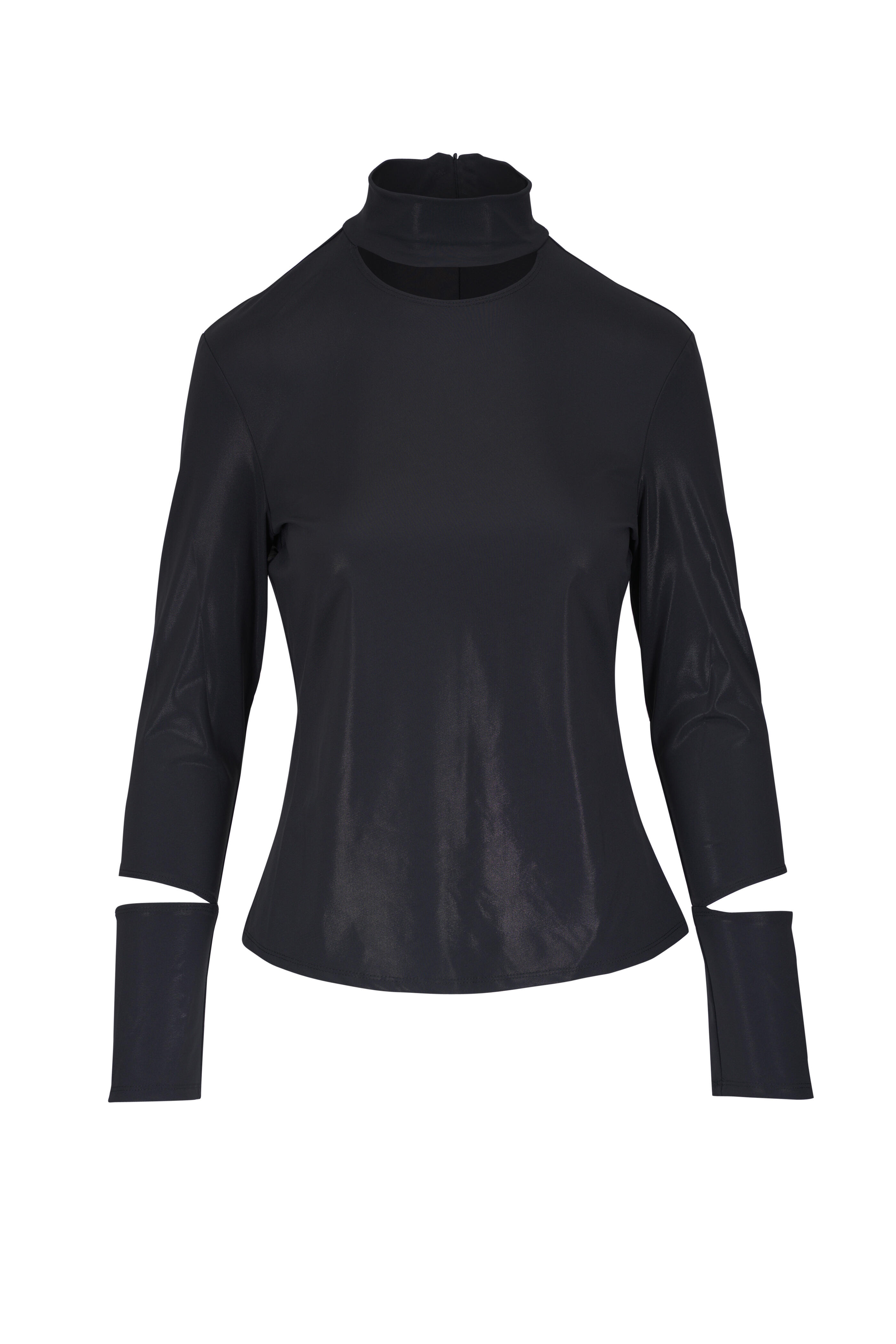 KZ_K Studio - Catarina Black Slash Neck Top