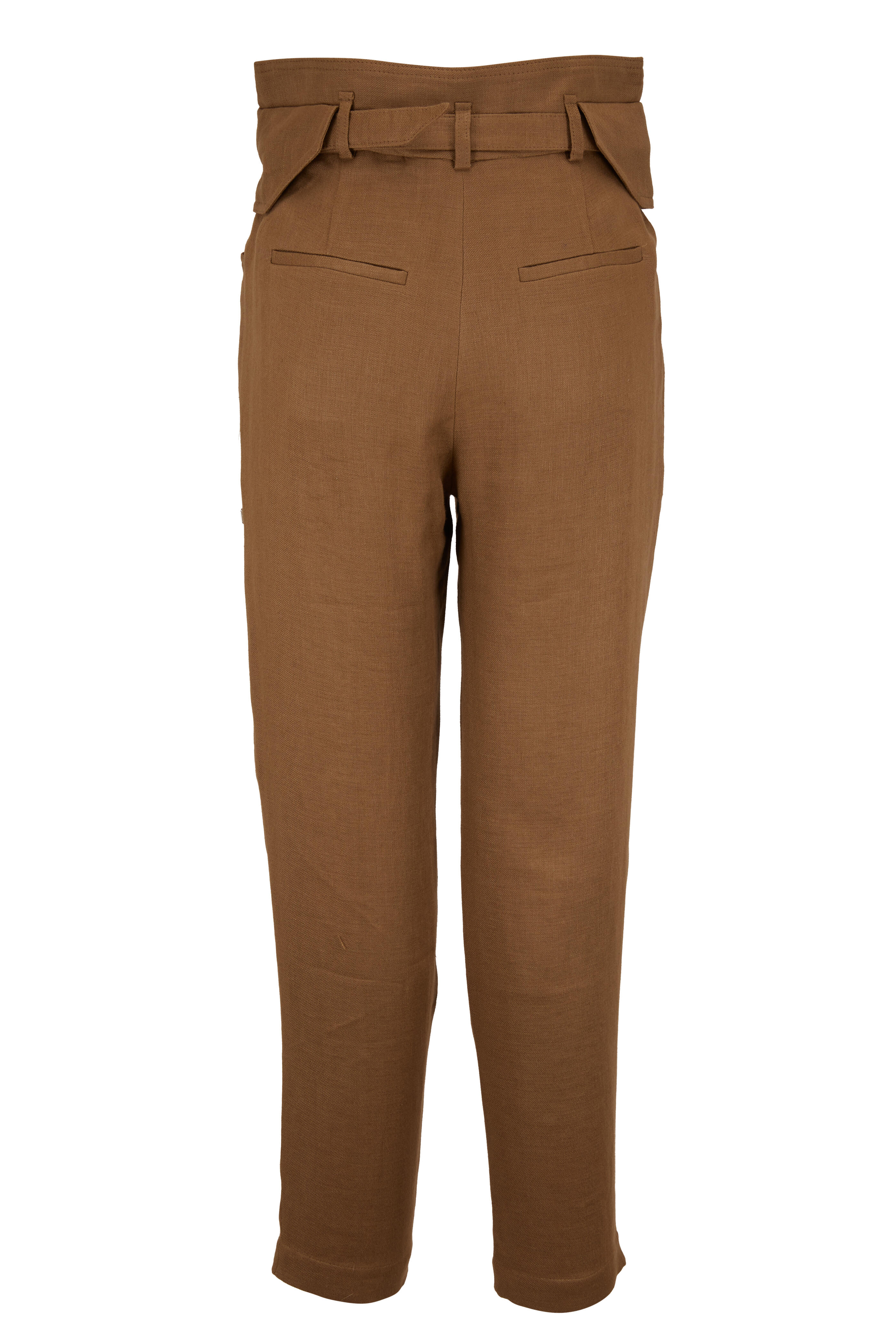 IRO - Tria Olive Linen & Cotton Straight Leg Pant