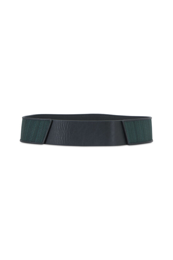 Akris - Pine Leather & Horsehair Belt