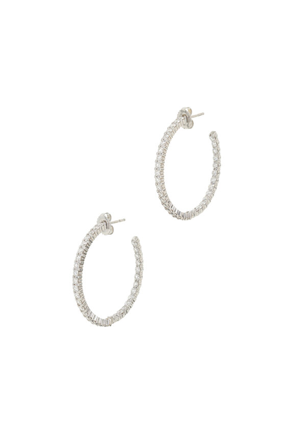 Kwiat 3.6CT Diamond Hoop Earrings