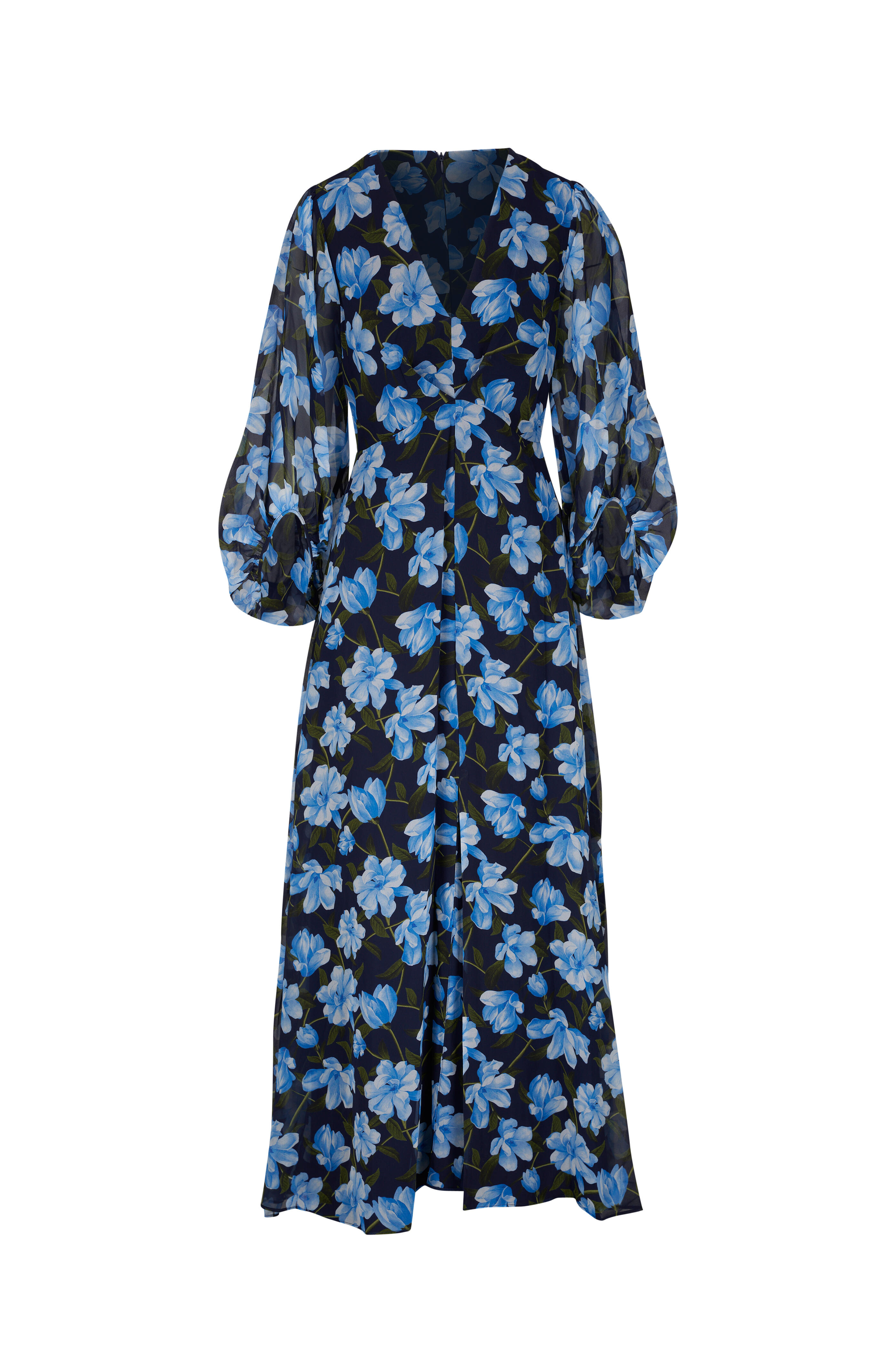 Sachin + Babi - Jenny Ocean Blue Magnolia Floral Print Gown