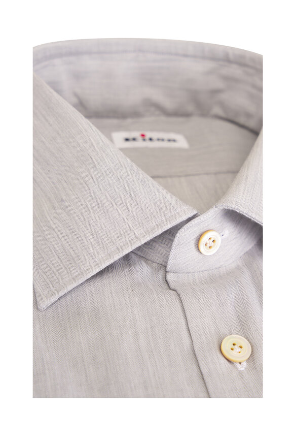 Kiton Gray Cotton Dress Shirt - view 2