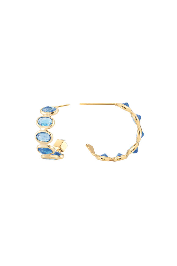 Paolo Costagli - Yellow Gold Ombré Sapphire Hoops