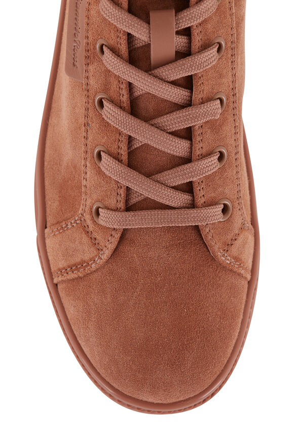 Gianvito Rossi - 360 High Praline Suede High-Top Sneaker