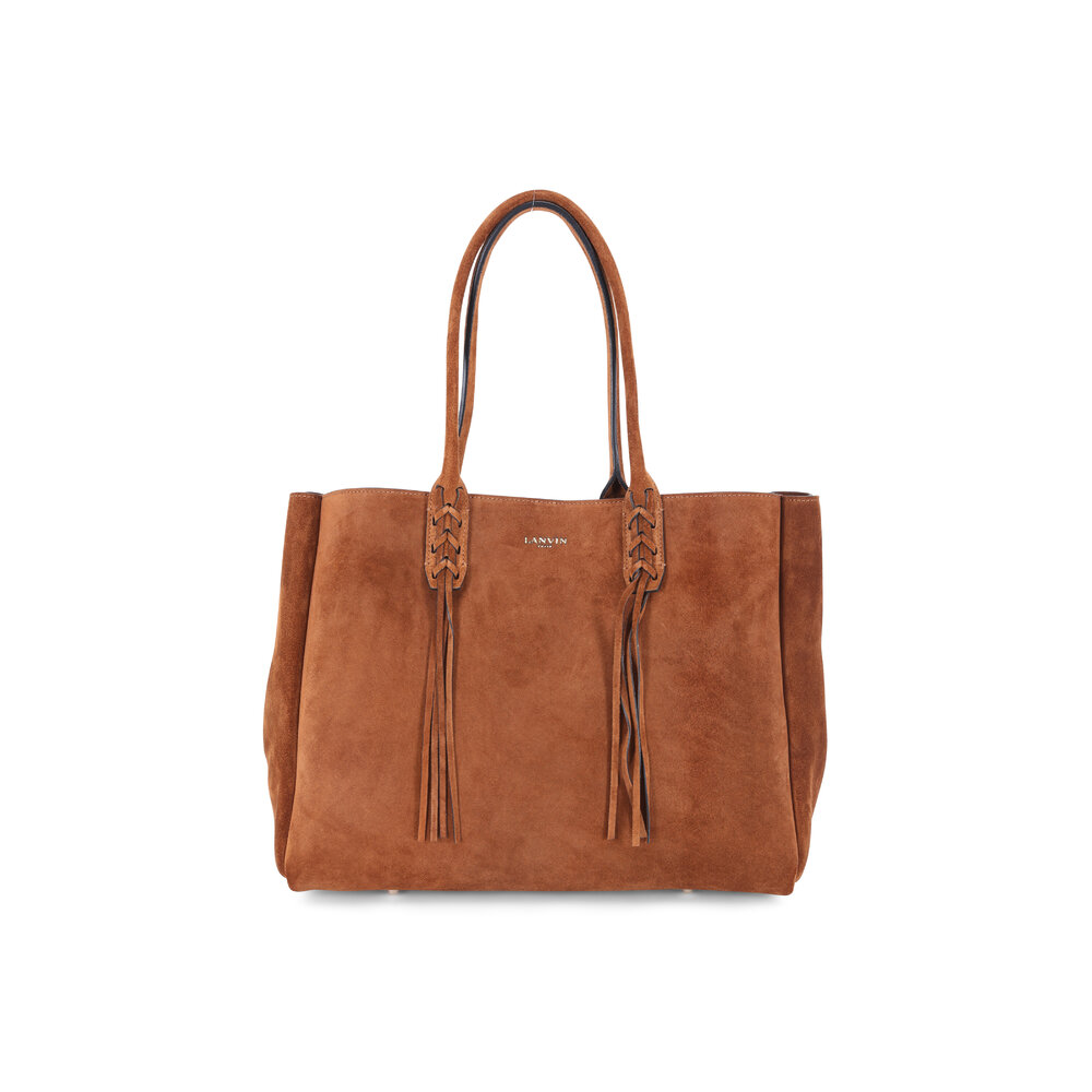 Lanvin - Havana Suede Fringed Medium Shopper Tote