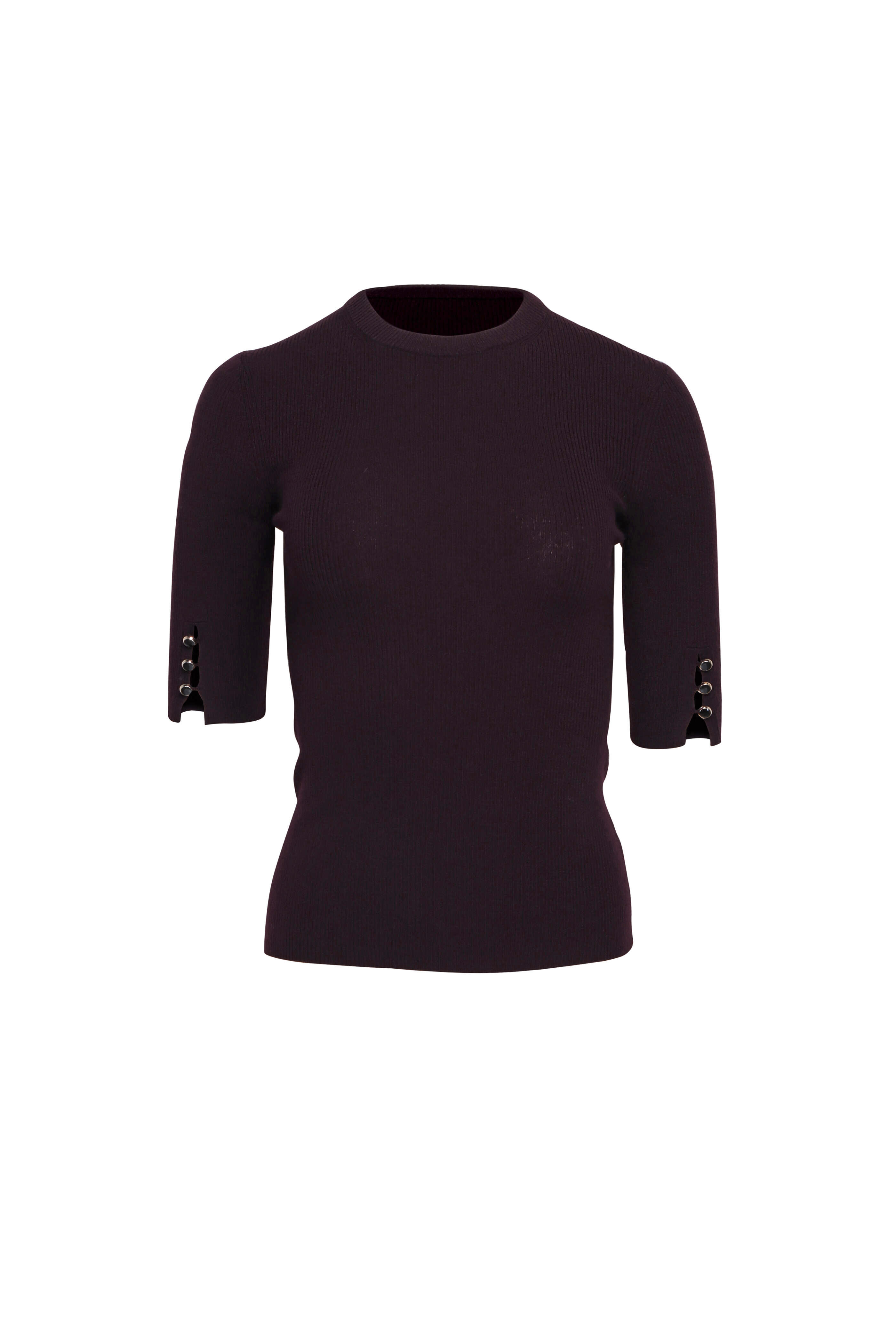 A.L.C. - Josie Chocolate Plum Knit Top