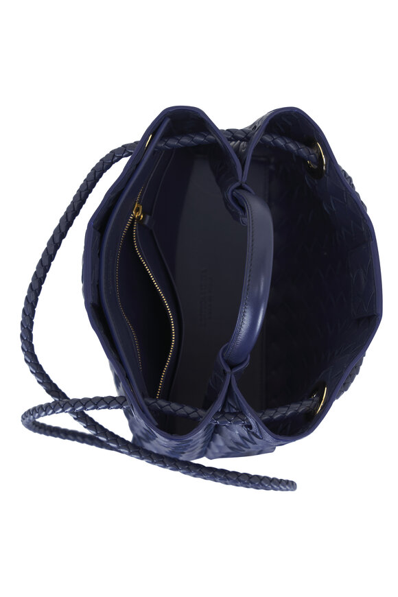 Bottega Veneta - Small Andiamo Duke Navy Leather Bag