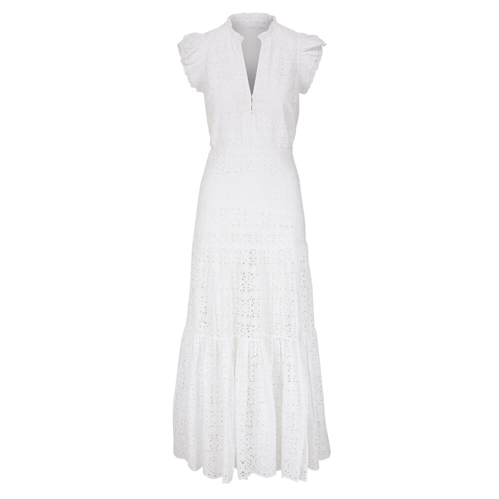 Veronica Beard - Satori White Eyelet Maxi Dress | Mitchell Stores